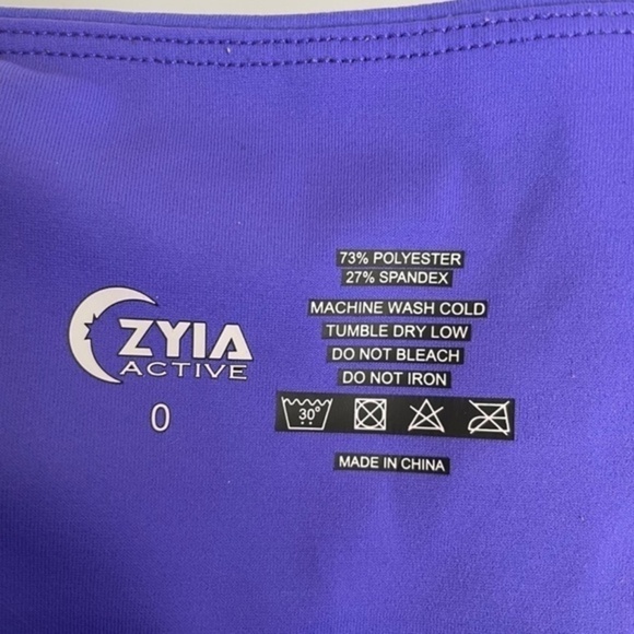 Zyia Active Majestic Purple Vibrations Light n Tight Hi-Rise Leggings 7/8‎ - Picture 8 of 8